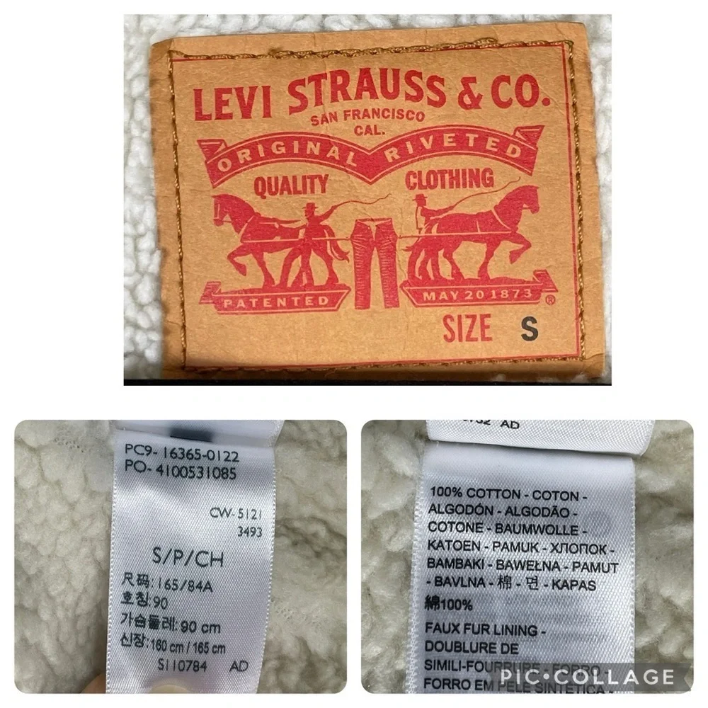 Levi’s Iconic Cozy Durable Warm Canvas Sherpa Lined Trucker Jacket - NWT - Sz S